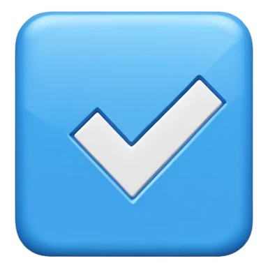 can u make roblox blue square checkmark and square should be tilted sticker