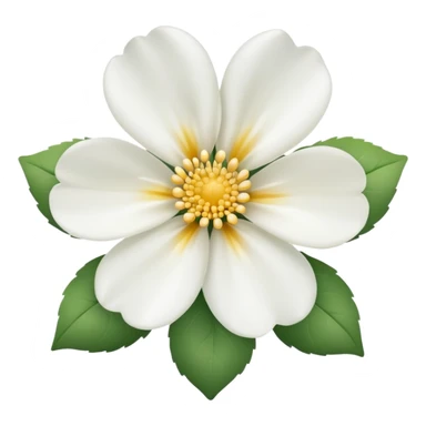Flower white  sticker