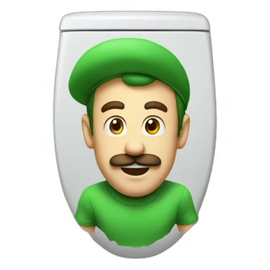 Luigi in toilet seat sticker