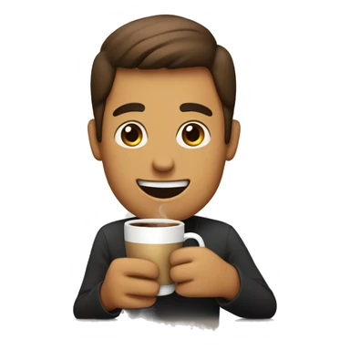 toasting with cofee sticker