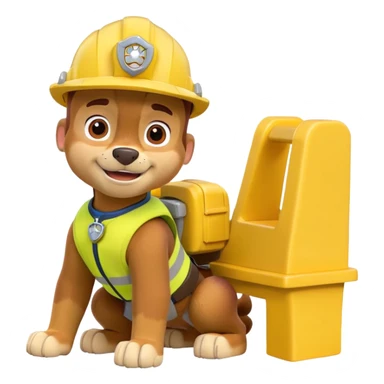 paw patrol rubble sticker