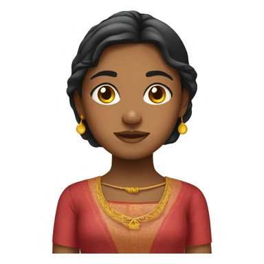Maldivian traditional dress wearing girl  sticker