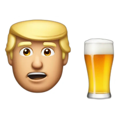 Trump drink beer sticker