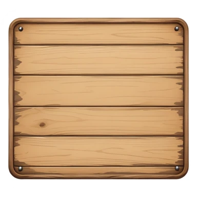 blank wooden sign sticker