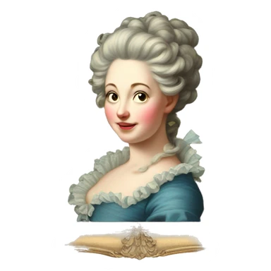 vintage rococo painting with frame  sticker