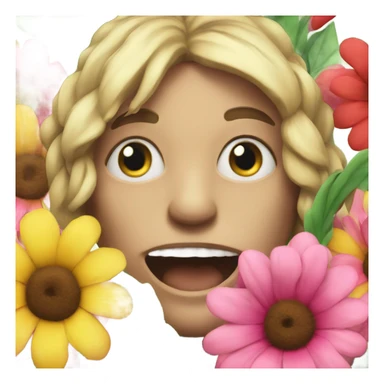 Big flowers bouget sticker