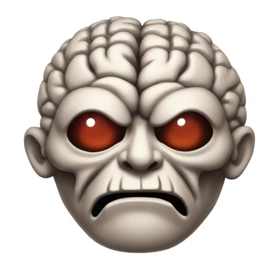 Evil Diabolical Brain that gives away a dark feeling sticker