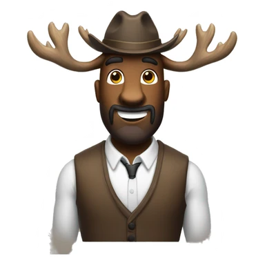 A well educated buff moose man sticker