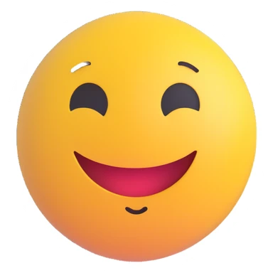 3D smiley emoji, round shape, relaxed face, with the text "cső" sticker