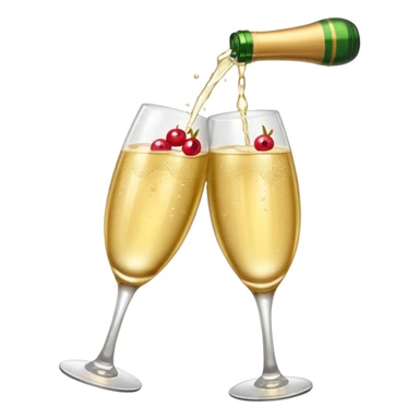 champagne and berries sticker