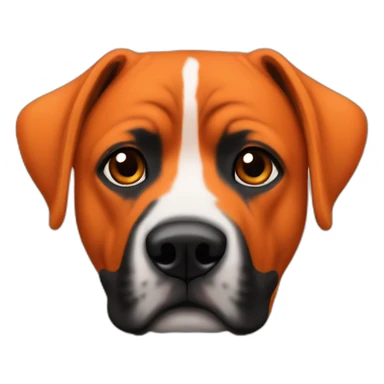 Staffordshire terror orange with black nose sticker