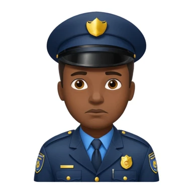 Black policeman  sticker