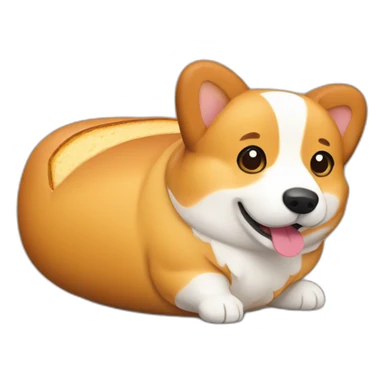 corgi shaped like a loaf of bread sticker