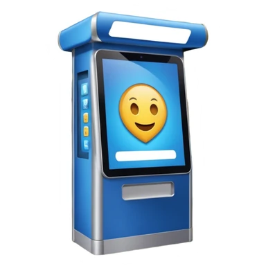 Digital Kiosk + blue interface + public info, Street Advertisements. sticker