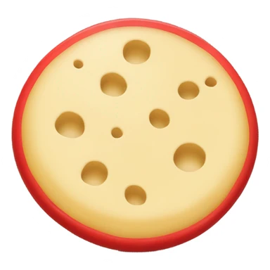 Full red cheese sticker