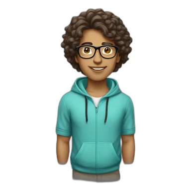 young-latino-math-teacher-wavy-hair-glasses-hoodie sticker