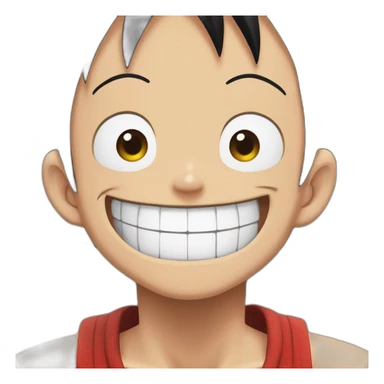 Monkey D Luffy big smile (don’t forget his usual scar) sticker