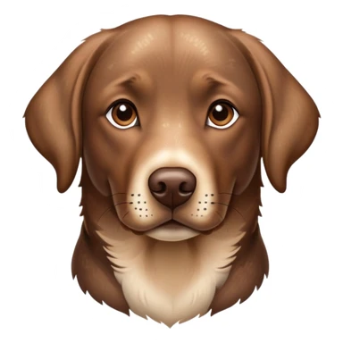 realistic portrait of a brown spotted Labrador retriever, natural lighting, detailed fur texture sticker