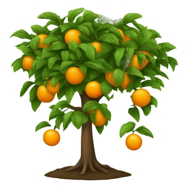 growing orange tree sticker