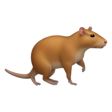 Un rat qui chevauche un capibara sticker