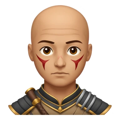 warrior bald  sticker