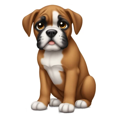 boxer dog puppy  sticker