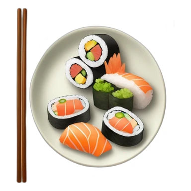 Assiette sushi sticker