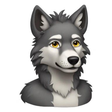 Wolf furry sticker