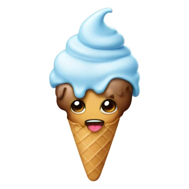 Ice cream wearing a hoodie sticker
