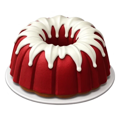 Bundt red velvet cake and white frosting  sticker