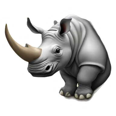 rhino in a tree sticker