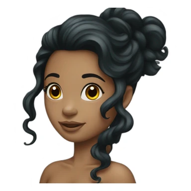 little mermaid black sticker