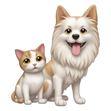 Chien et chat sticker