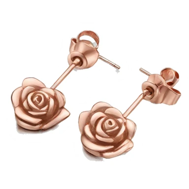 Rose gold earrings sticker