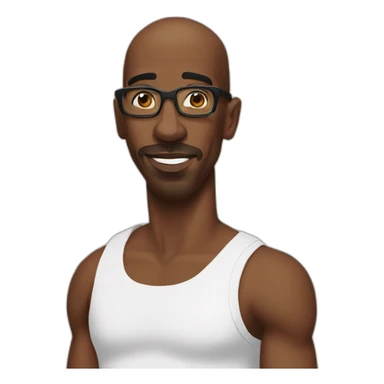 JB Smoove with a tank top sticker