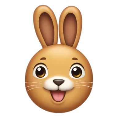 Smiling bun sticker