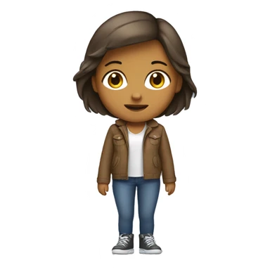 Girl with medium lenght sticker