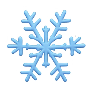 Create a white snowflake  sticker