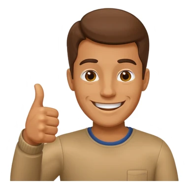 man giving a thumbs-up sticker