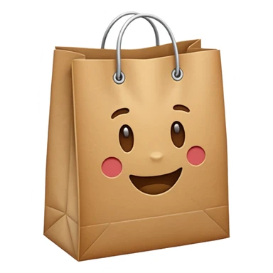 sac kraft marron ouvert  sticker