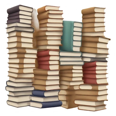 pile of modern books sticker