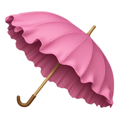 Detailed pink umbrella with large ruffles sticker
