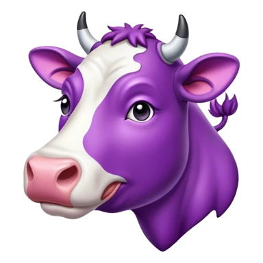 purple cow sticker