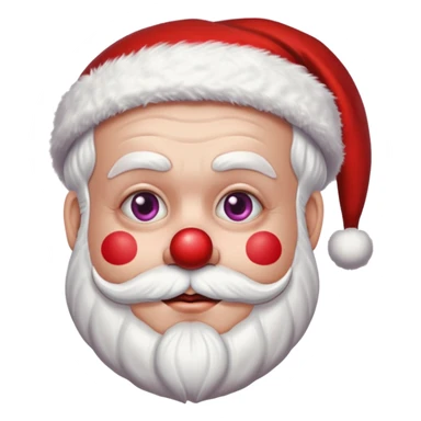 santa with clown sticker