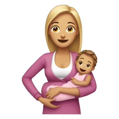 mom with baby sticker