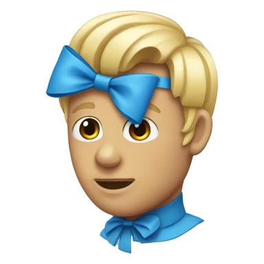 Blue bow emoji sticker
