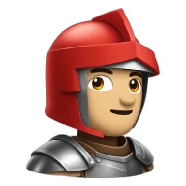 red appli knight sticker