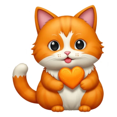 haz que un gato naranja esté lanzando un beso sticker