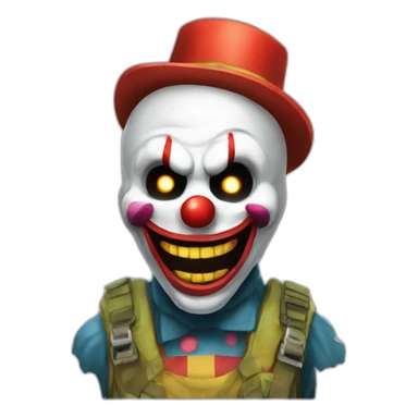 Call Of Duty Ghost As A Clown sticker