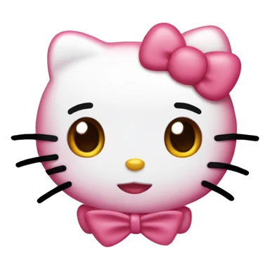 hello kitty with heart eyes sticker